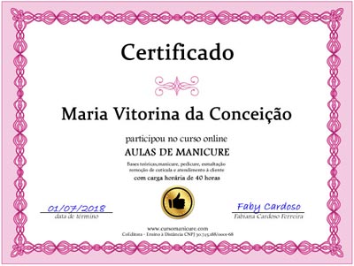 Certificado - Curso de Manicure Online
