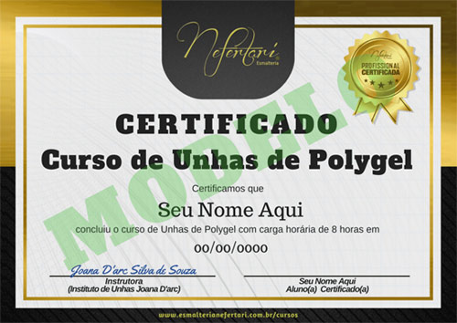 Certificado - Curso Unhas de Gel