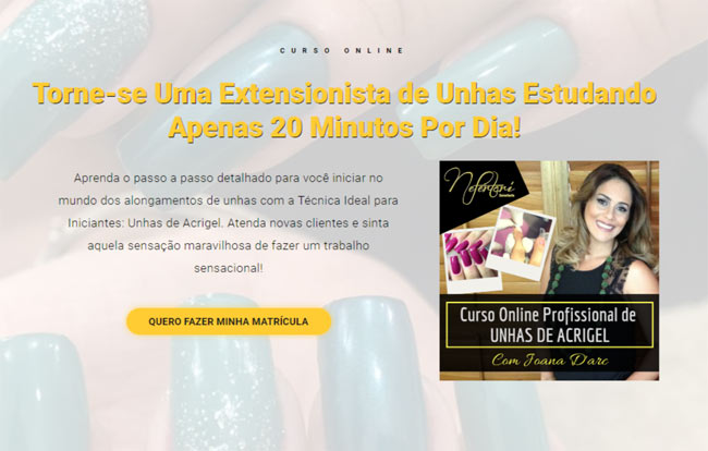 Site Oficial - Curso Unhas de Gel